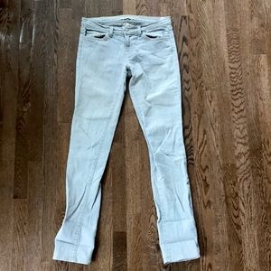 J Brand Light Grey Skinny Low(ish) Rise